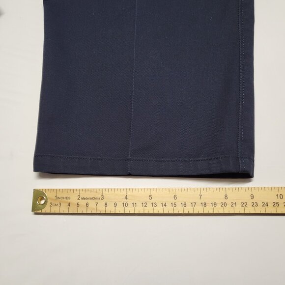 St Johns Bay Pants Worry Free 38 X 34 Classic Fit Chino Pleated Cotton Navy Blue - Picture 15 of 15
